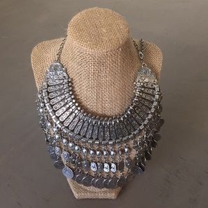Beautiful bohemian coin collar necklace!